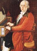 Johann Wolfgang von Goethe, court composer in st petersburg and vienna playing the clavichord